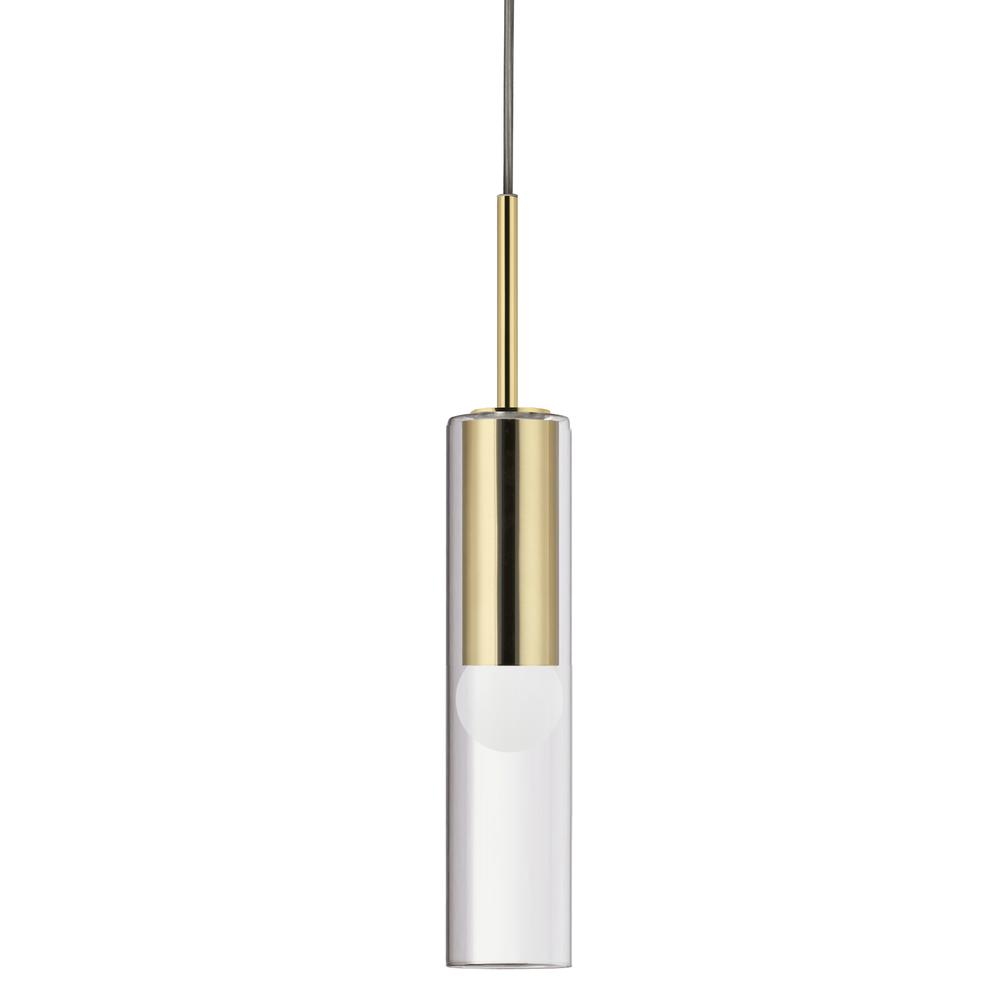 1LT Incandescent Pendant, AGB, CLR Glass