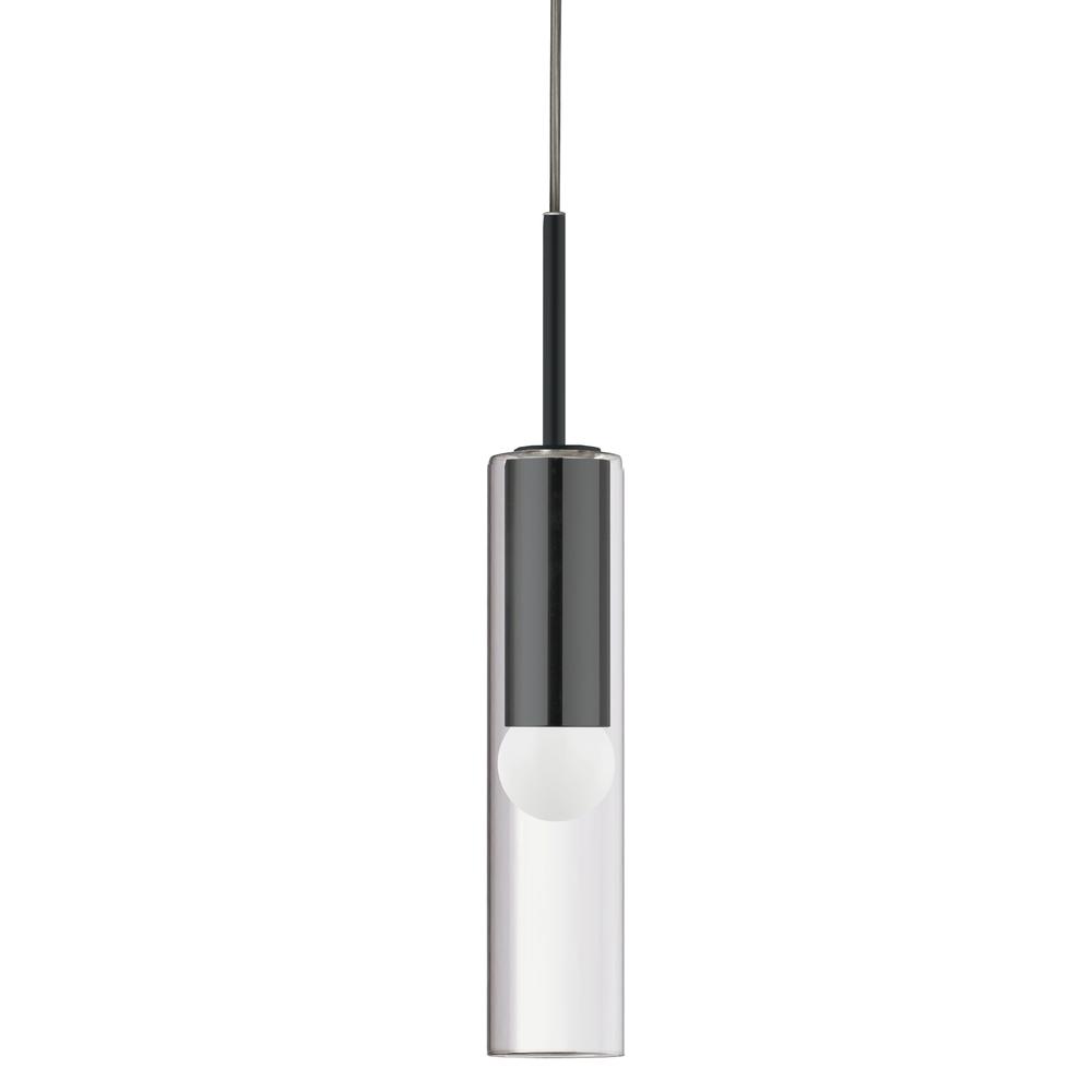 1LT Incandescent Pendant, MB, CLR Glass