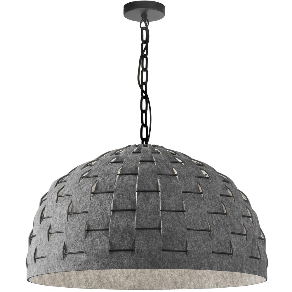 1LT Incandescent Pendant, MB, GRY Felt Shade