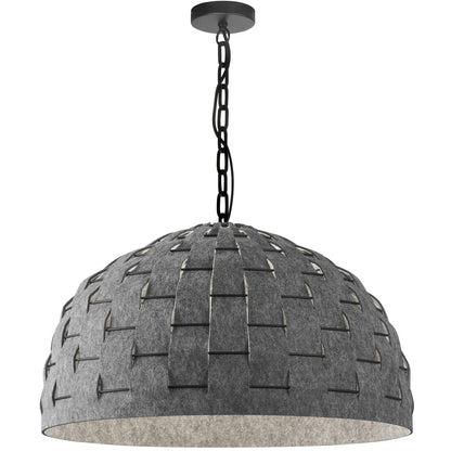 1LT Incandescent Pendant, MB, GRY Felt Shade