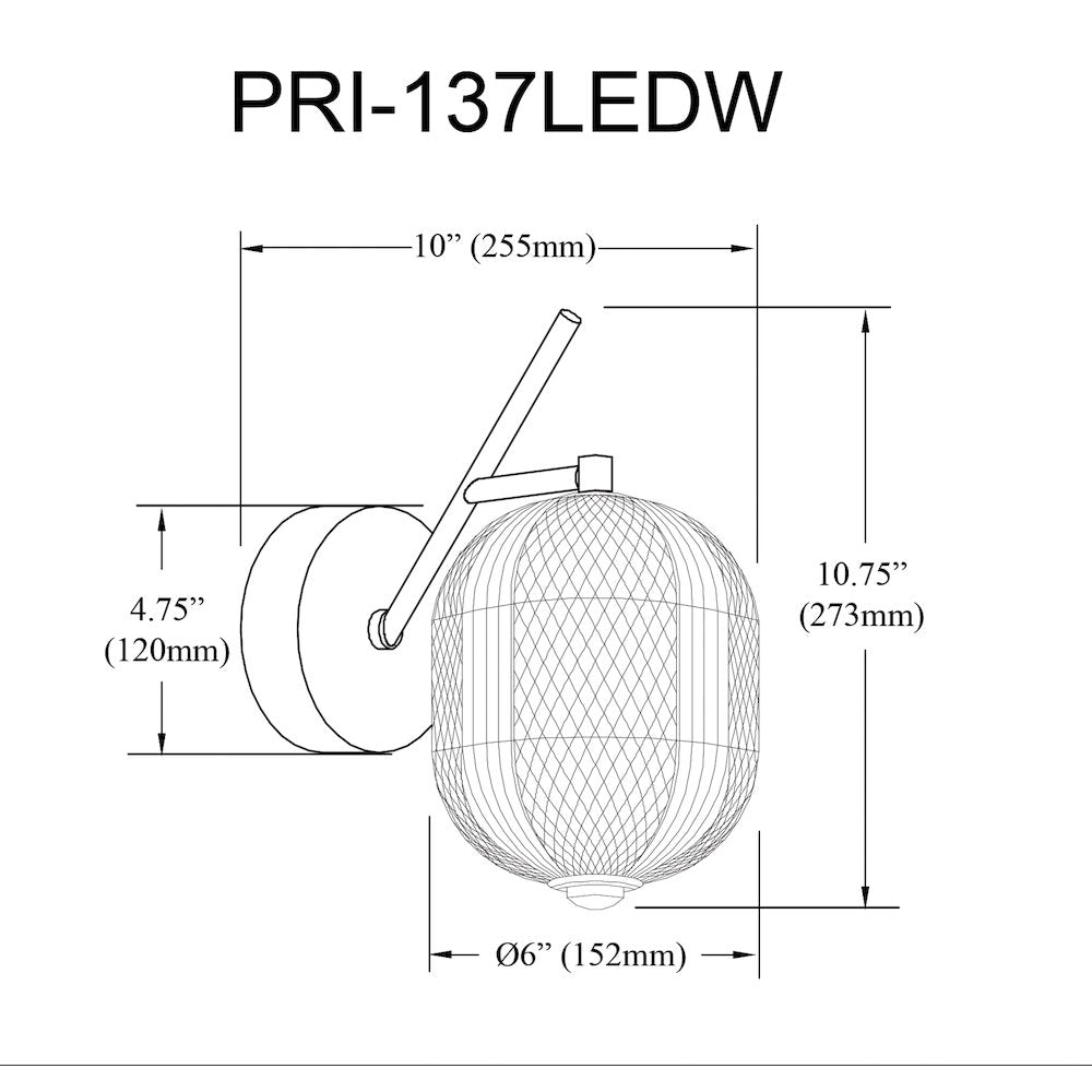 8.5W Wall Sconce in Matte Black