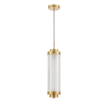 16W Pendant in Aged Brass w/ Clear Acrylic Diffuser