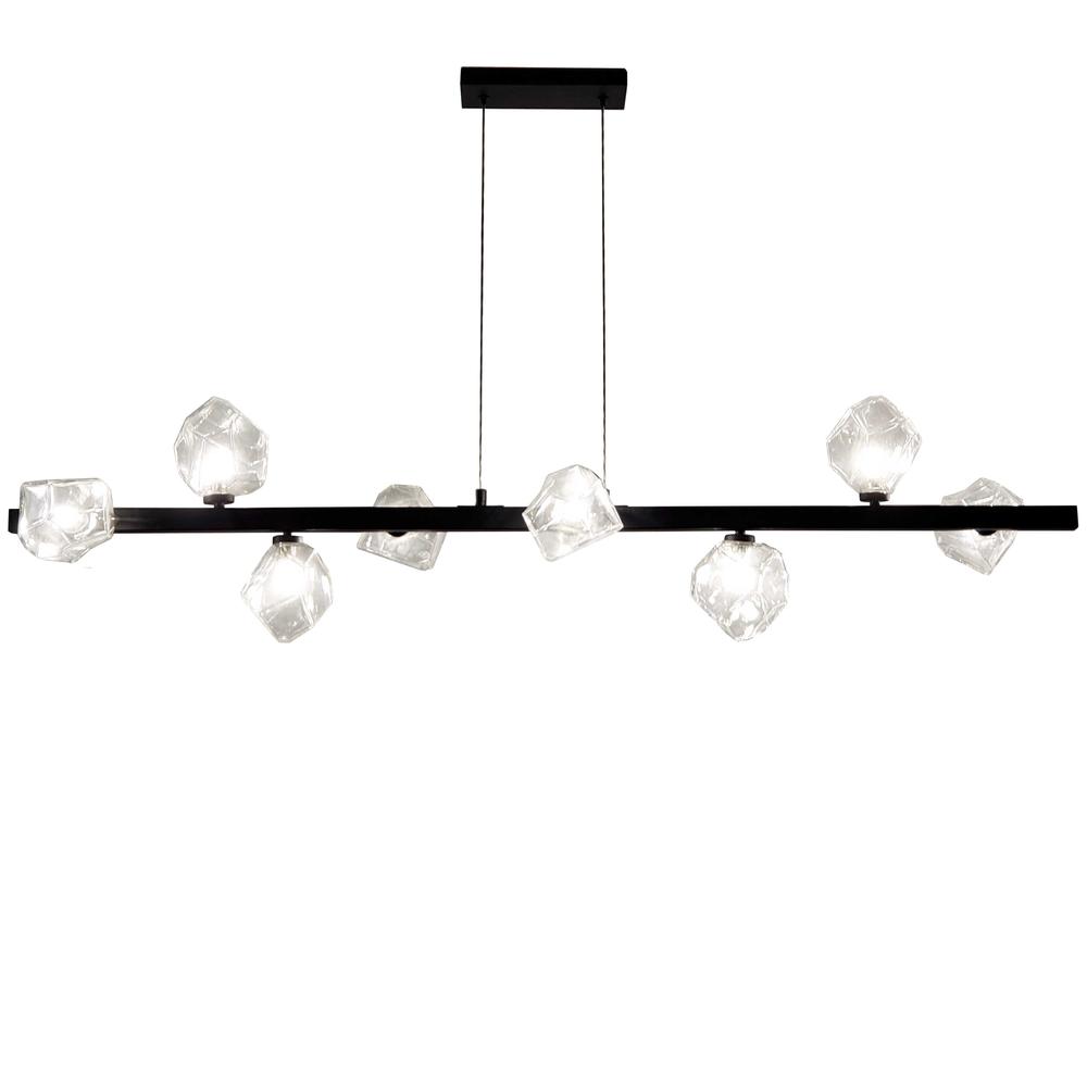8LT Halogen Horizontal Pendant, MB, Clear Gls