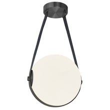 15W Pendant Matte Black with White Opal Glass