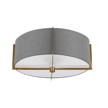 3LT Incandescent Semi-Flush Mount, AGB, GRY Shad