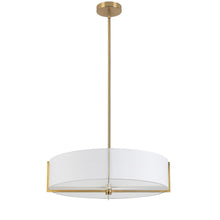 4LT Incandescent Pendant, AGB, WH Shade