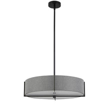 4LT Incandescent Pendant, MB, GRY Shade