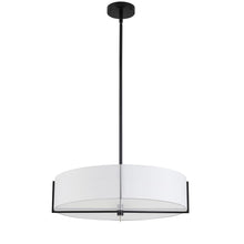 4LT Incandescent Pendant, MB, WH Shade