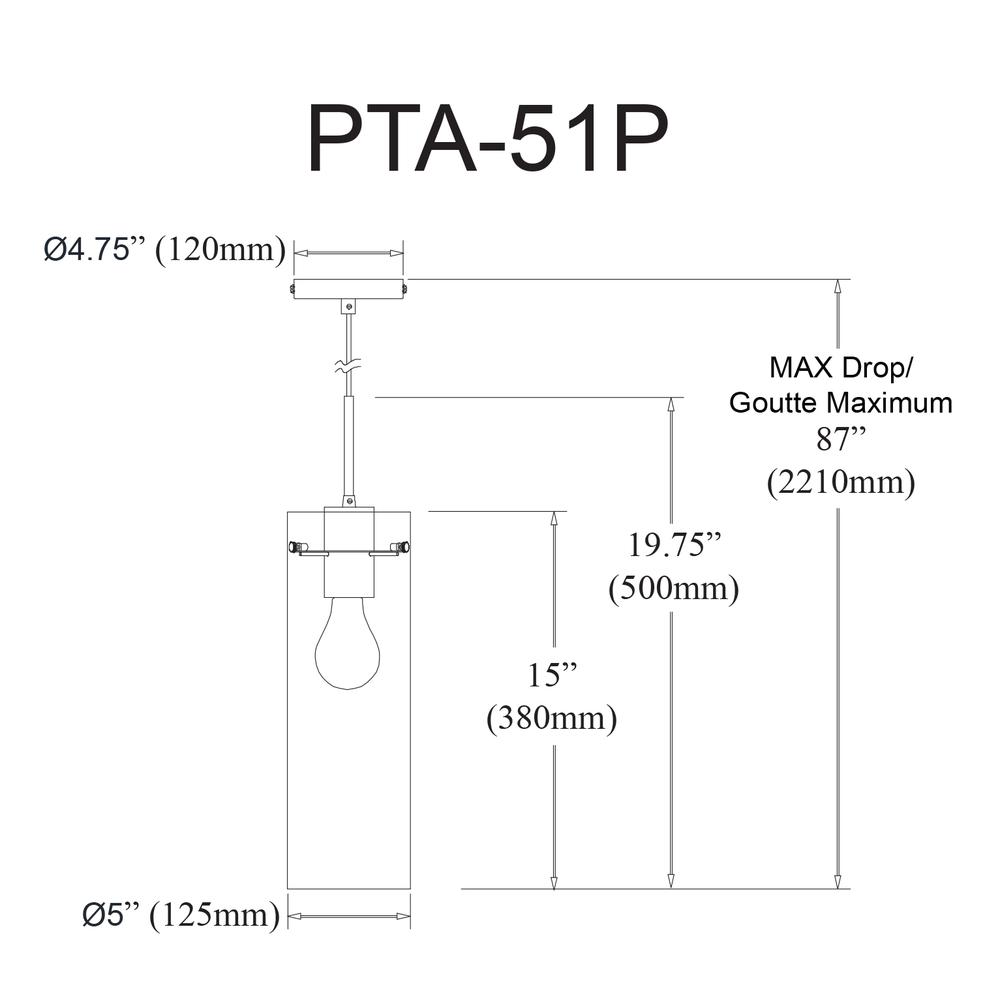 1LT Incand Pendant, AGB, CLR Fluted Glass
