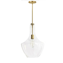 1LT Incandescent Pendant, AGB, CLR Glass