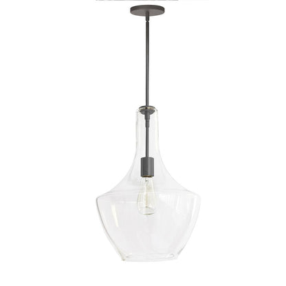1LT Incandescent Pendant, MB, CLR Glass