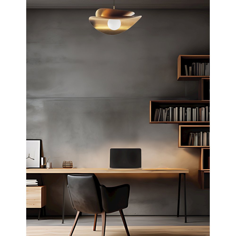 15W Pendant in Aged Brass