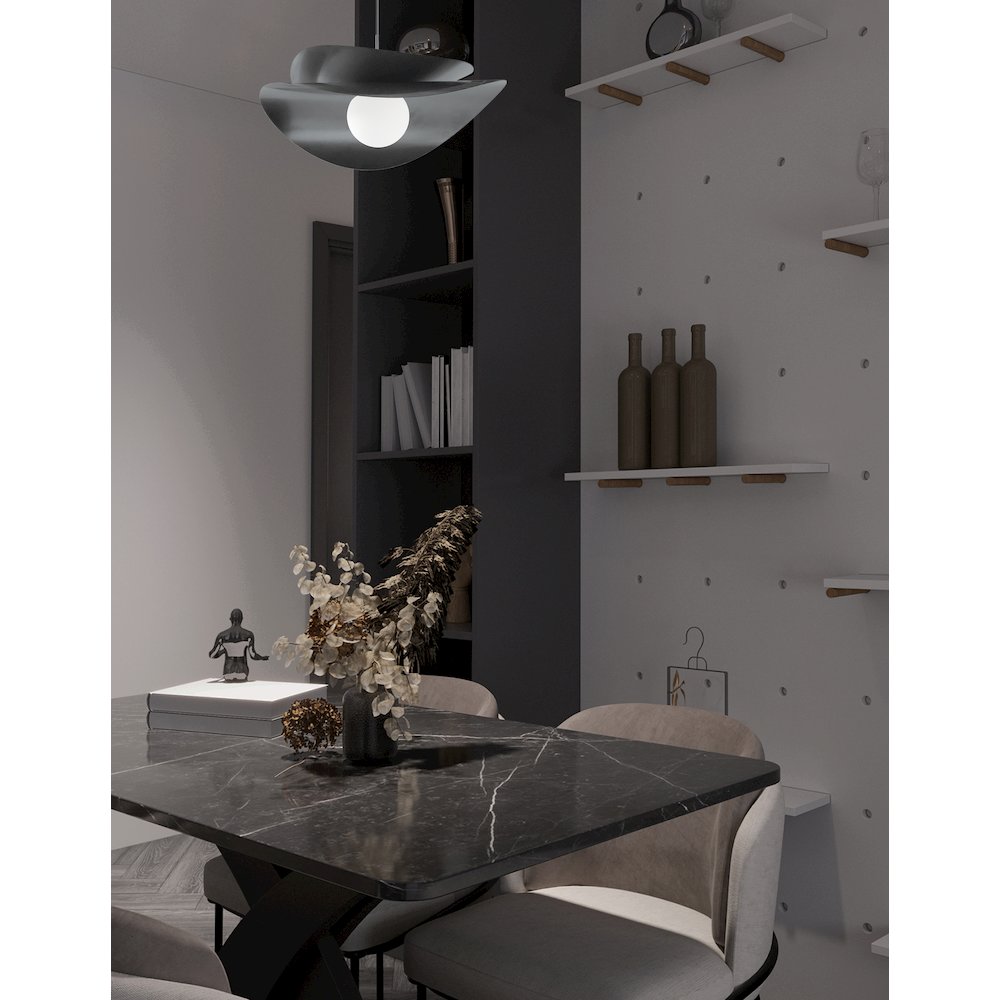15W Pendant in Matte Black