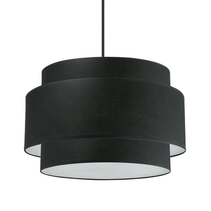 4LT Incandescent Chandelier, MB, BK Shade