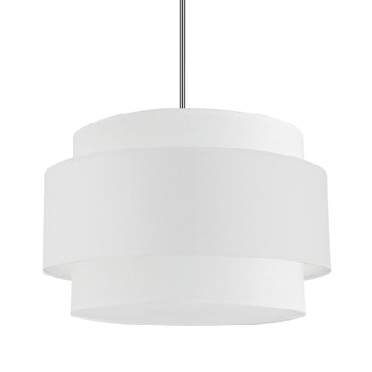 4LT Incandescent Chandelier, PC, WH Shade