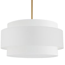 4LT Incandescent Chandelier, AGB, WH Shade