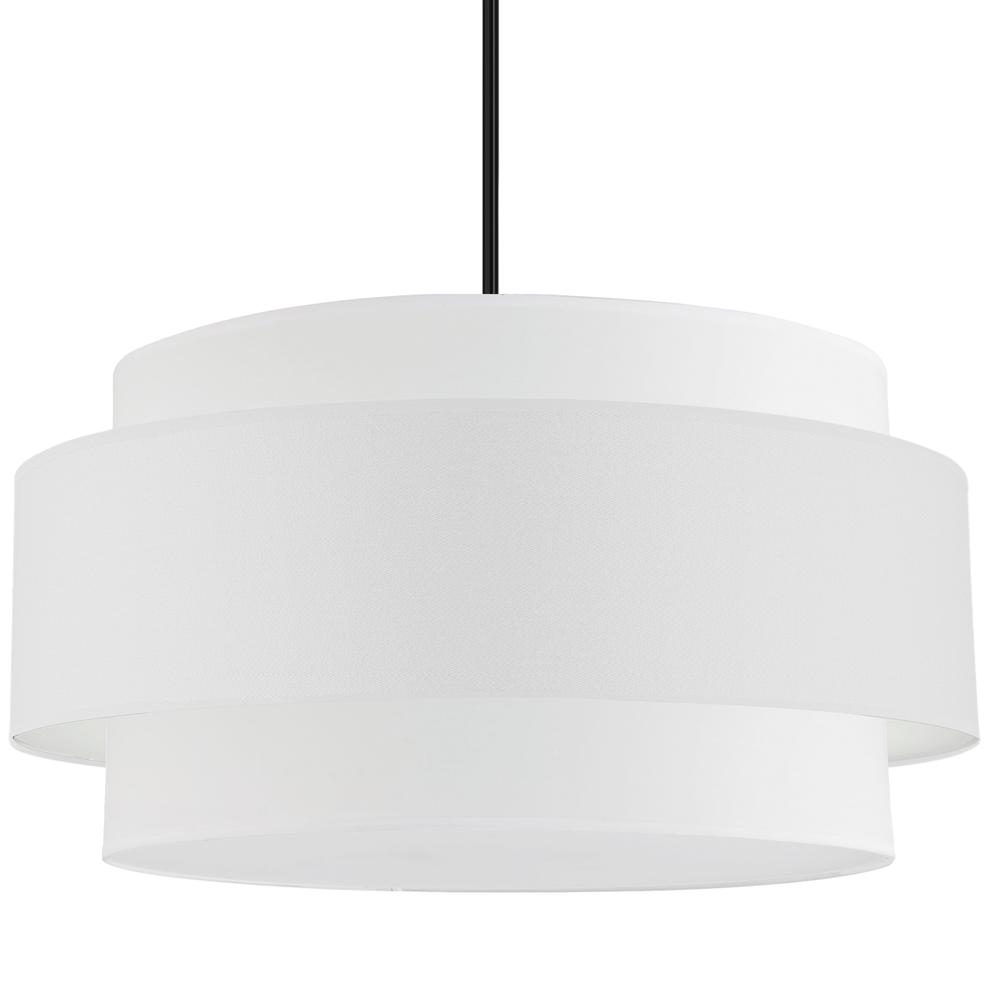 4LT Incandescent Chandelier, MB, WH Shade