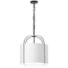 1LT Incandescent Pendant, BK, WH Shade