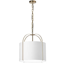 1LT Incandescent Pendant, GLD, WH Shade