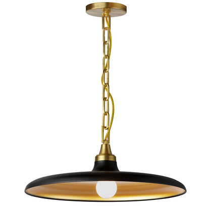 1LT Incand Pendant, AGB, MB & GLD Shade