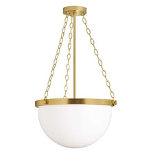 1LT Incandescent Pendant, AGB, WH Glass