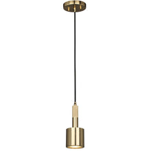 1 Light Pendant Aged Brass with Frosted Diffuser
