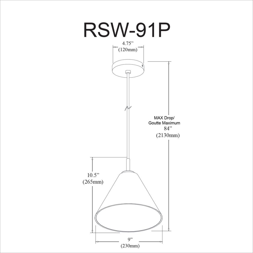 1LT Pendant, SC, Clear Glass