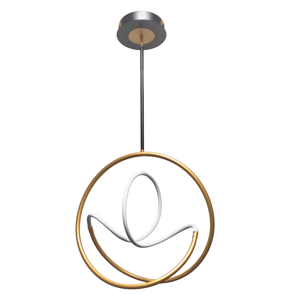 27W Pendant Gold & Matte Black