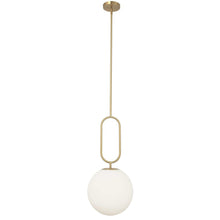 1LT Incandescent Pendant, AGB,Opal Glass