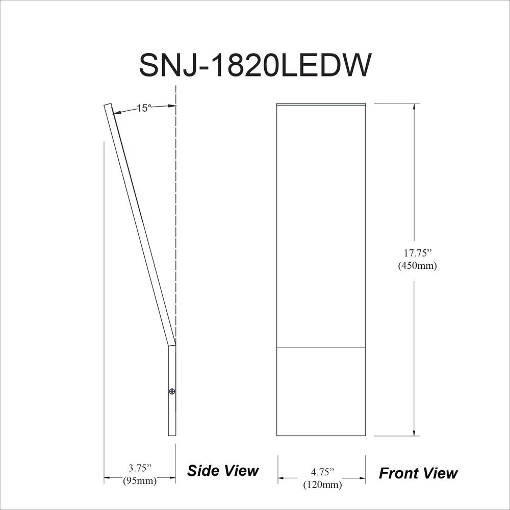 20W Wall Sconce, PC, FR Diffuser
