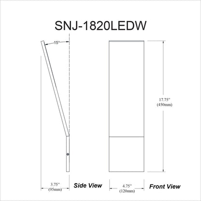 20W Wall Sconce, PC, FR Diffuser