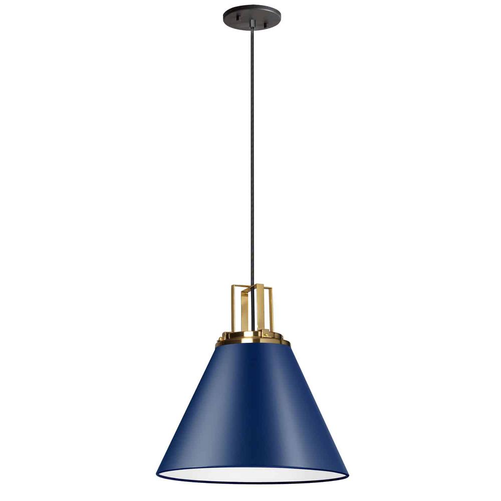 1LT Incandescent Pendant,  CB, AGB Accent