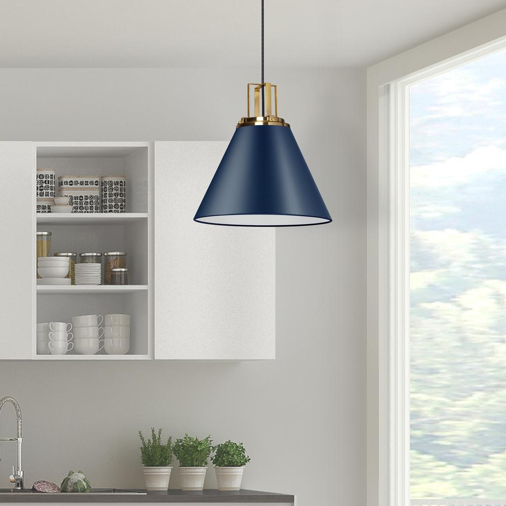 1LT Incandescent Pendant,  CB, AGB Accent