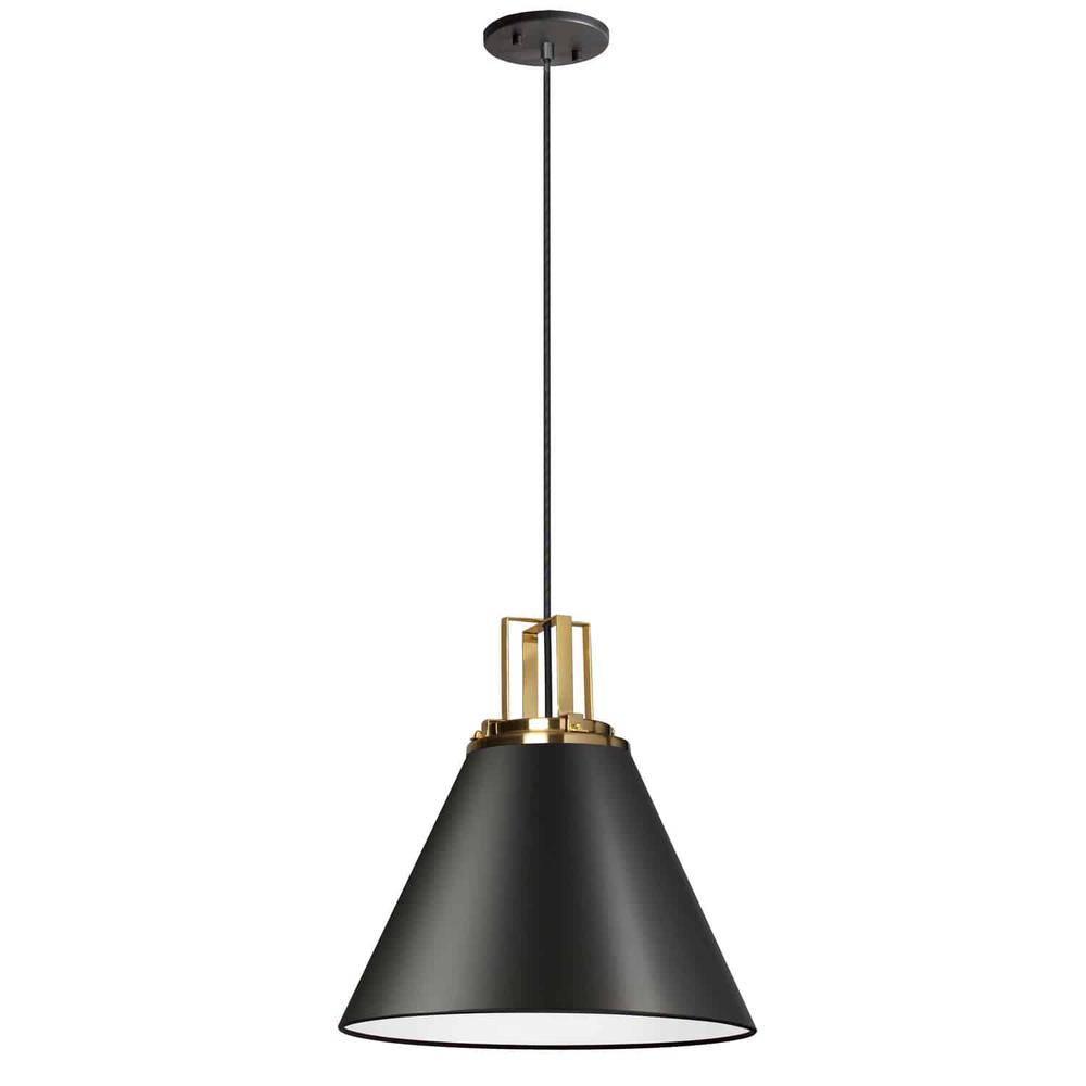 1LT Incandescent Pendant,  MB, AGB Accent
