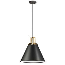 1LT Incandescent Pendant,  MB, AGB Accent
