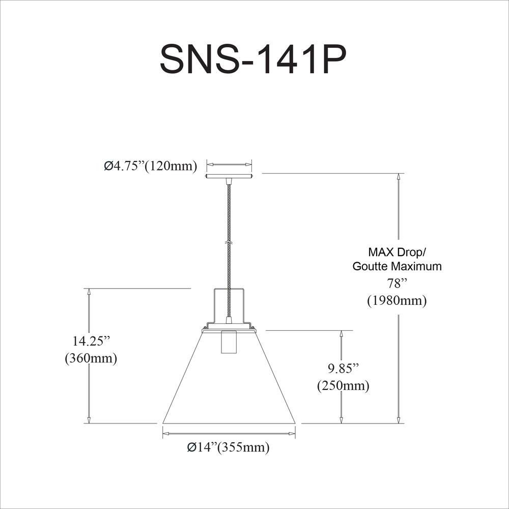 1LT Incandescent Pendant,  MB, AGB Accent