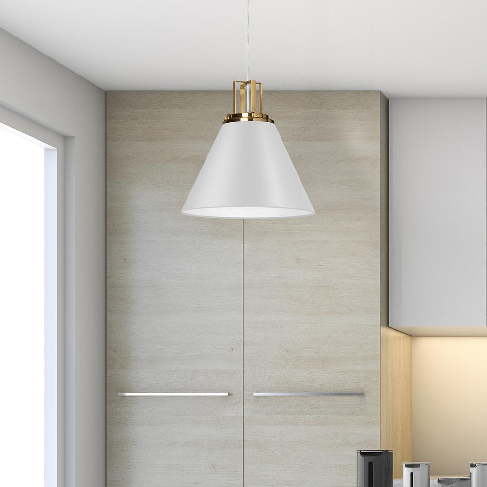 1LT Incandescent Pendant,  MW, AGB Accent