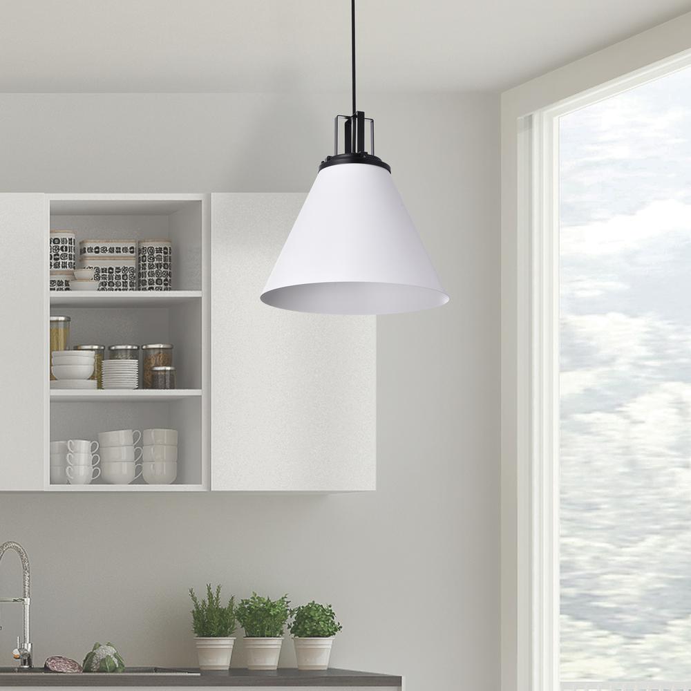 1LT Incandescent Pendant,  MW, MB Accent