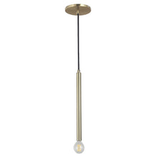 1 Light Incandescent Pendant Aged Brass