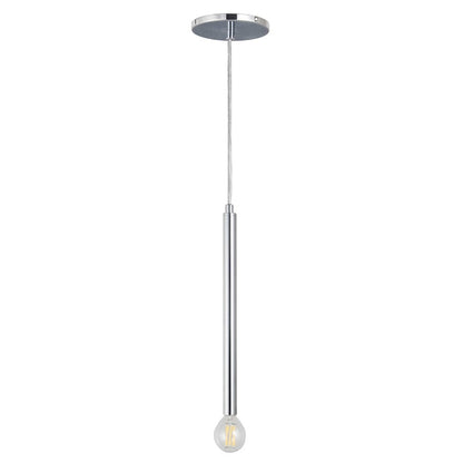 1 Light Incandescent Pendant Polished Chrome
