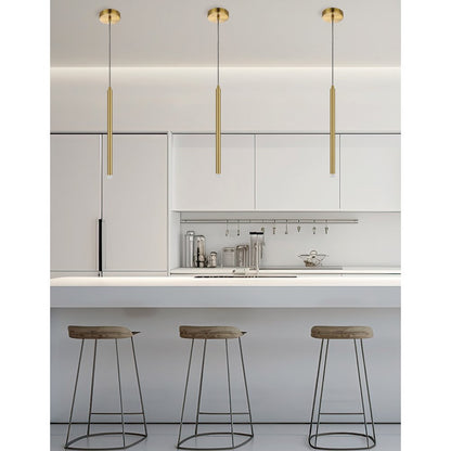 3W Pendant Aged Brass with Frosted Acrylic Diffuser