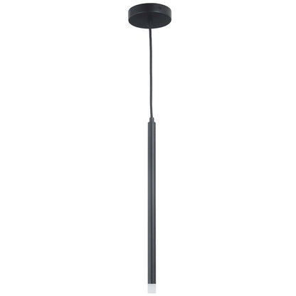 3W Pendant Matte Black with Frosted Acrylic Diffuser