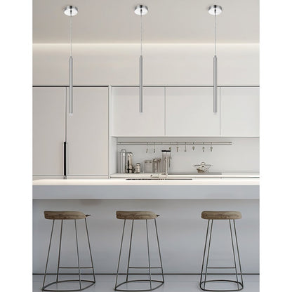 3W Pendant Polished Chrome with Frosted Acrylic Diffuser
