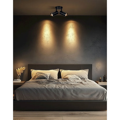 2 Light Spot Light in Matte Black