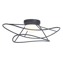 12W Flush Mount Matte Black with White Acrylic Diffuser