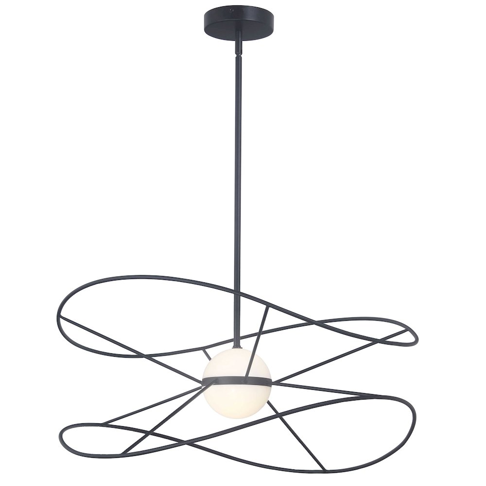 20W Pendant Matte Black with White Acrylic Diffusers