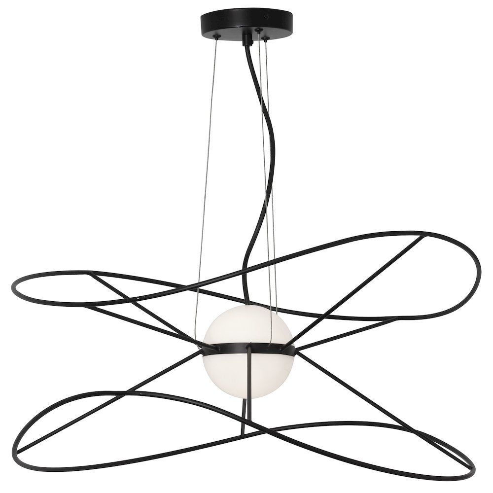 20W Pendant Matte Black with White Acrylic Diffusers