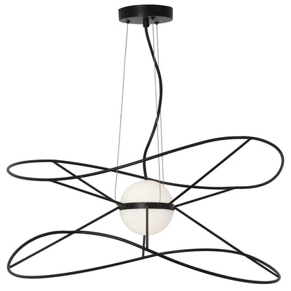 20W Pendant Matte Black with White Acrylic Diffusers