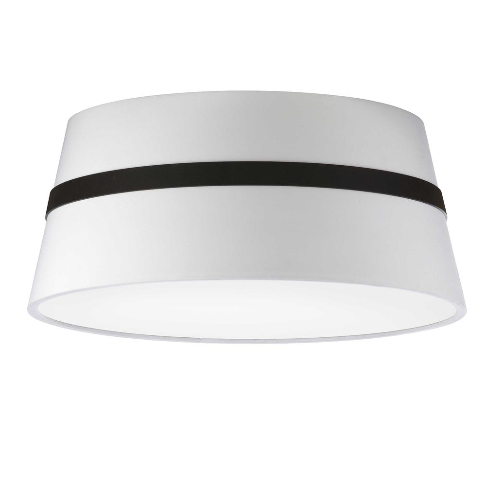 3LT Semi-Flush Mount,  MB, WH Shade