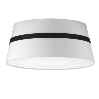 3LT Semi-Flush Mount,  MB, WH Shade